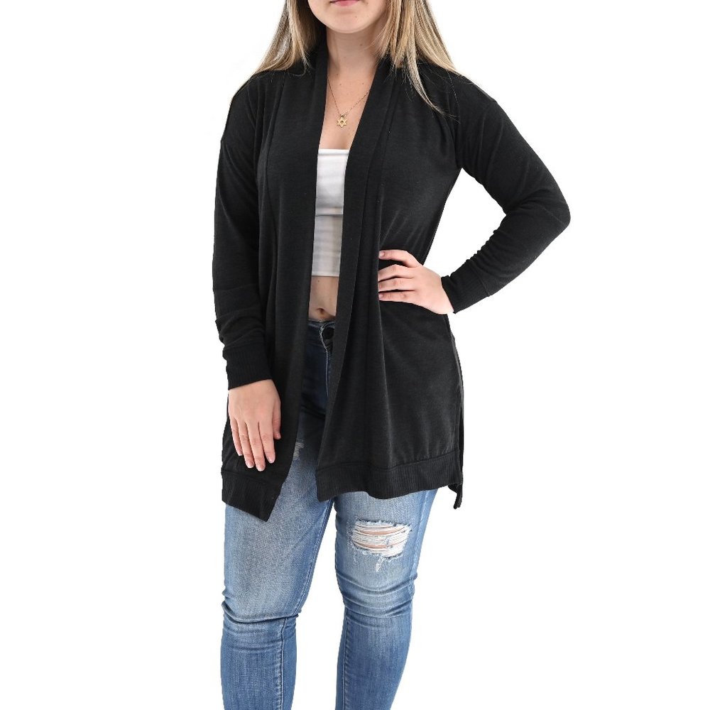 LOFT Open Front Long Hi Low Cardigan Sweater